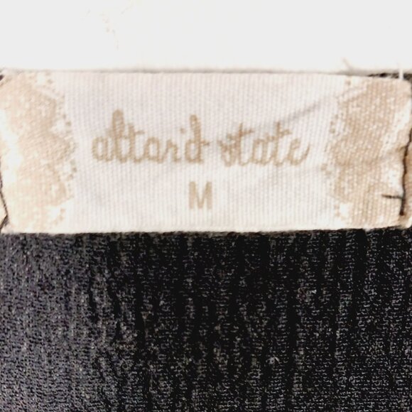 Altar'd State Black Tiered Mini Dress, "Lexley" Size Medium, Whimsey Goth, Party - Picture 2 of 16